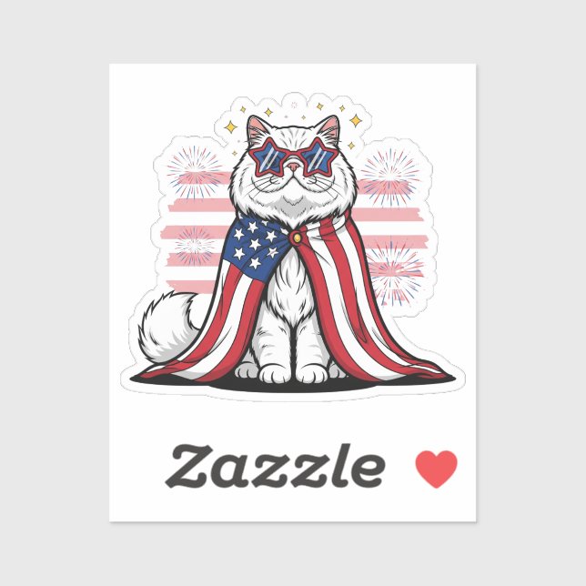 Star Spangled Cat – Patriotic 4th of July (Sheet)