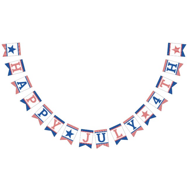 Star-Spangled Celebration Red White Blue Bunting Flags (All)