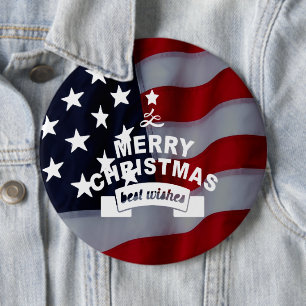 Star-Spangled Christmas: Celebrate the Season 6 Inch Round Button