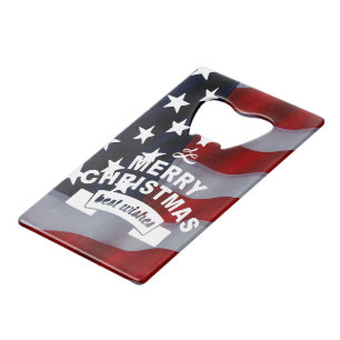 Star-Spangled Christmas: Celebrate the Season Credit Card Bottle Opener
