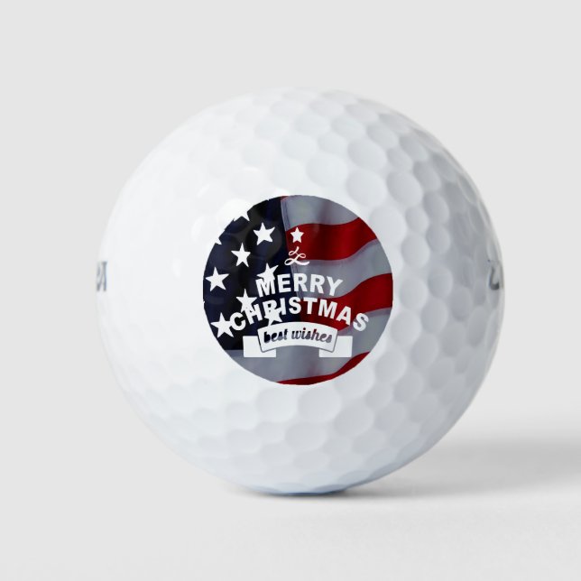 Star-Spangled Christmas: Celebrate the Season Golf Balls (Front)