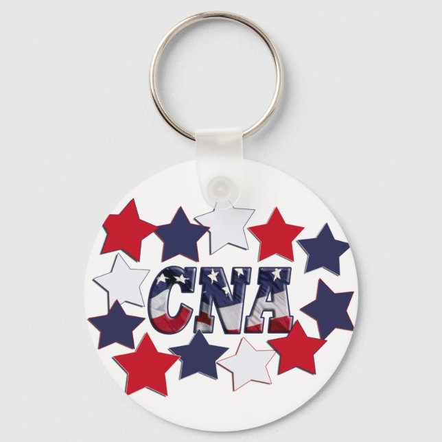 STAR SPANGLED CNA - CERTIFIED NURSE ASSISTANT KEYCHAIN (Front)