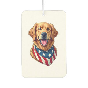 Star Spangled Golden Retriever Vintage Tee 4 Air Freshener