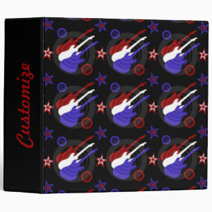 Star Spangled Guitars Pattern Binder