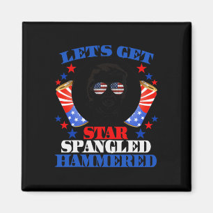 Star Spangled Hammered Funny Donald Trump 4th Of J Magnet