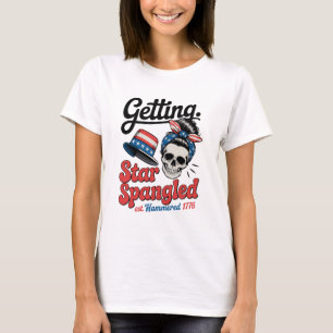 Star Spangled Hammered Skull T-Shirt
