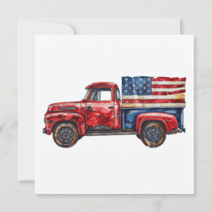 Star-Spangled Pickup: Vintage  Glory Holiday Card