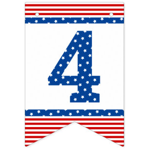 Star-Spangled Red White Blue Any Celebration Bunting Flags