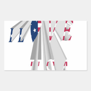 Star-Spangled Statement: Graphic I Love USA Design Sticker