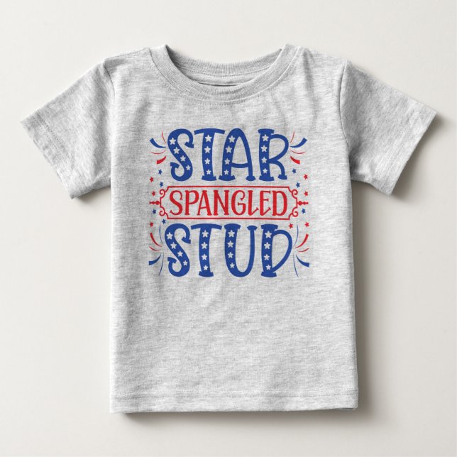 Star Spangled Stud Baby T-Shirt (Front)