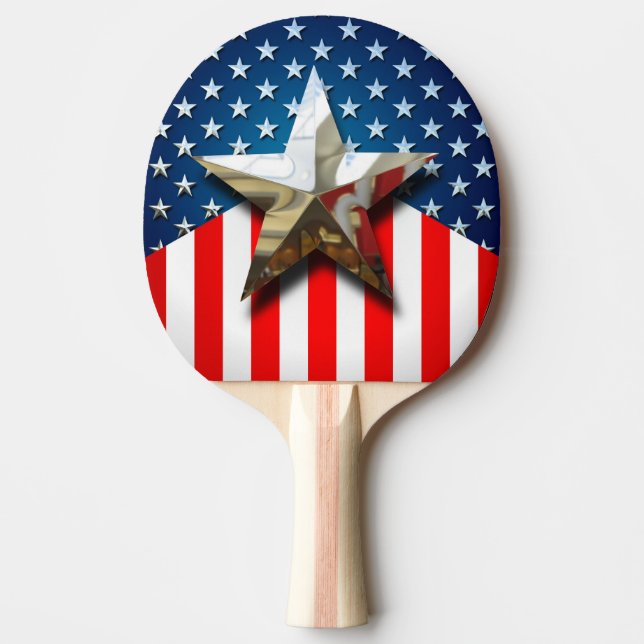 Star-Spangled Style Ping Pong Paddle (Front)