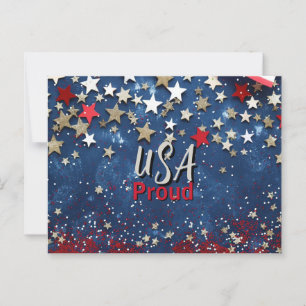Star Spangled USA Proud Postcard