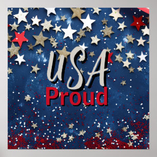 Star Spangled USA Proud Poster