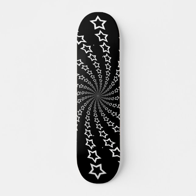 Star Spiral : Etoiles blanches : Skateboard (Devant)