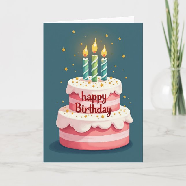 Star Sprinkles Birthday Card (Front)