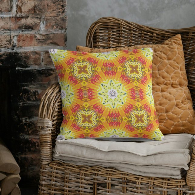Star stellar geometric spell binding throw pillow (Creator Uploaded)