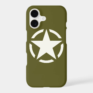 Star Stencil Classic on Khaki Green