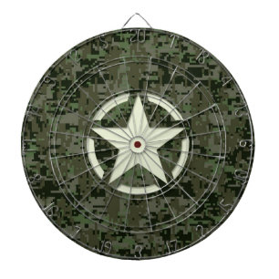 Star Stencil Digital Woodland Dartboard