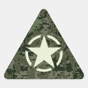 Star Stencil Digital Woodland Triangle Sticker