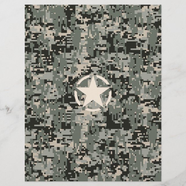 Star Stencil on Digital Camouflage (Front)