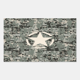 Star Stencil on Digital Camouflage Sticker