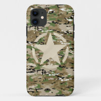 Star Stencil Tag Style Decal on Camo Style