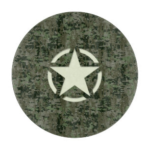Star Stencil Vintage Symbol Digital Camouflage Cutting Board