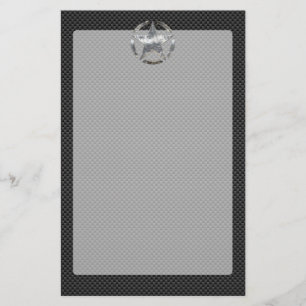 Star Stencil Vintage Tag Carbon Fibre Style Stationery
