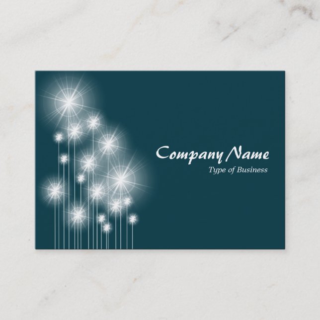 Star Strands - Dark Green Business Card (Front)