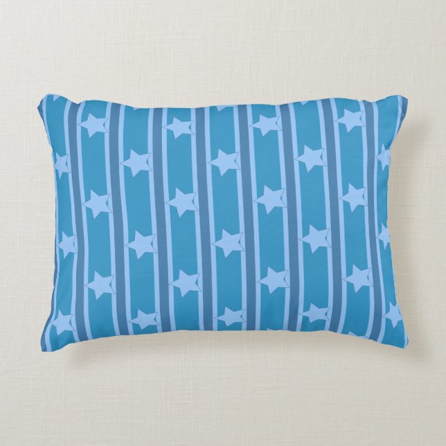 Star Striped Accent Pillow (Front)