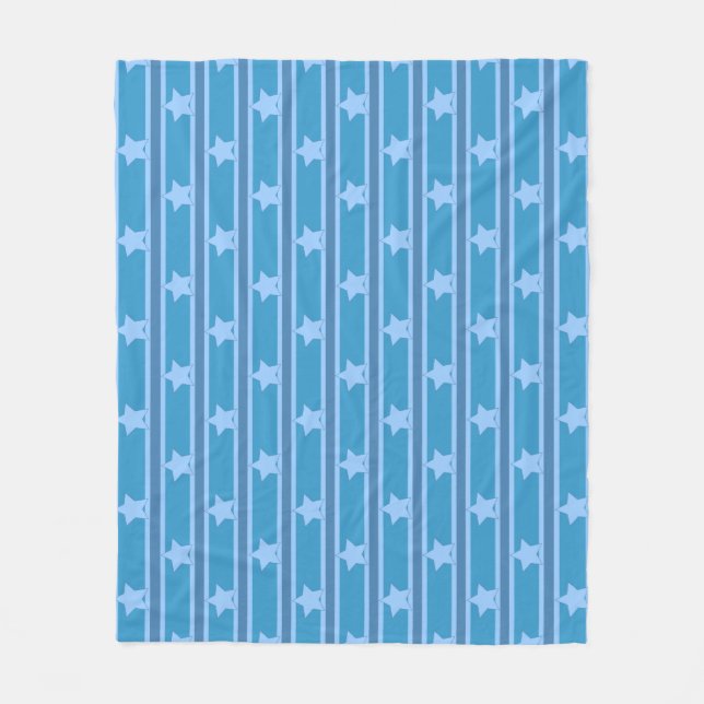 Star Striped Fleece Blanket (Front)