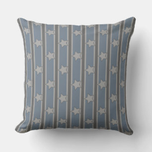 Star Striped Throw Pillow
