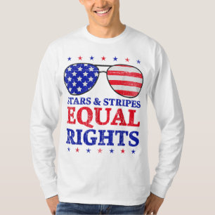 star stripes and equal rights American Flag 4th Of T-Shirt