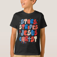 Star Stripes Jesus Christ Usd Flag Independence Da