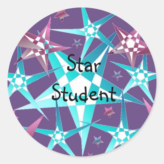 Star Student Classic Round Sticker (Front)