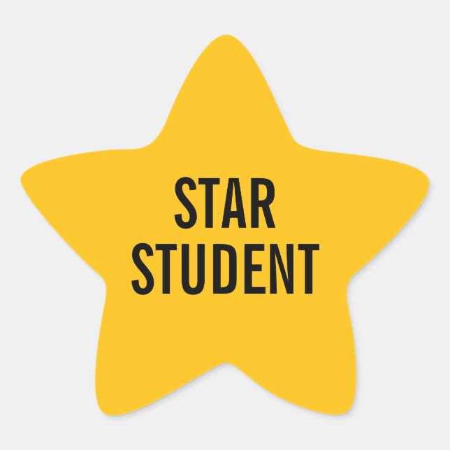 Star Student Gold Teacher Sticker for Classroom (Front)