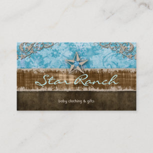 Star Suede Business Card Baby Blue H