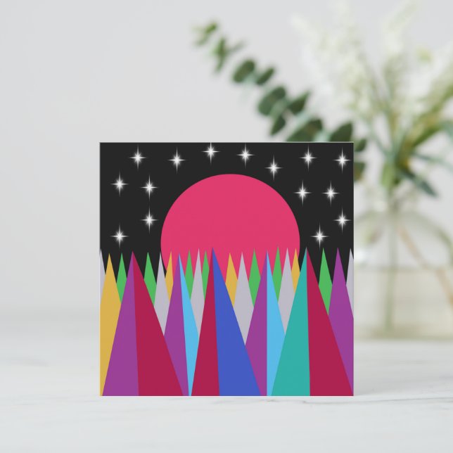 Star Sunset  Card (Standing Front)