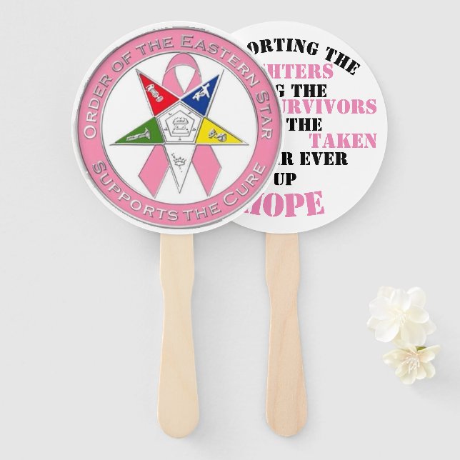 Star Supports The Cure Hand Fan (Front and Back)