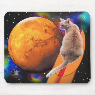 Star Surfer-Cat Chili Pepper Mouse Pad