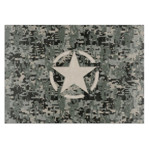 Star Symbol Pixel Digital Camouflage Cutting Board