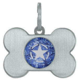Star Tag Decal Navy Blue Camo