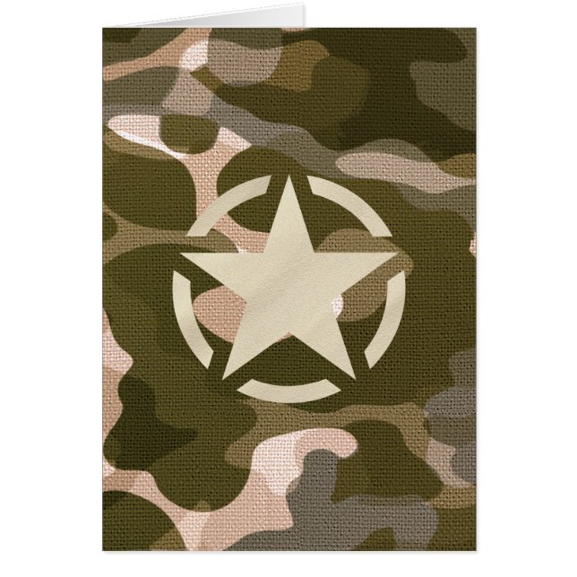 Star Tag on Burlap Camouflage Style (Front)