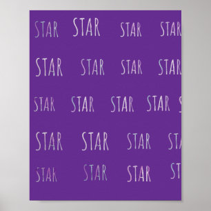 Star Text Poster for a Cute edition to any room