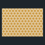 Star Tiles Pattern in Dark Mustard and Cream Wrapping Paper Sheet<br><div class="desc">Star tiles geometric pattern in dark mustard gold and cream.</div>