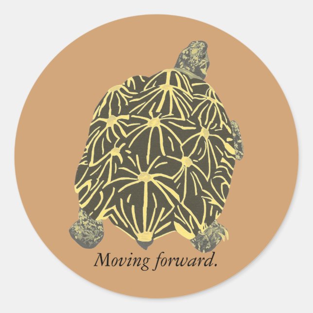Star Tortoise, painting on affirmation stickers (Front)