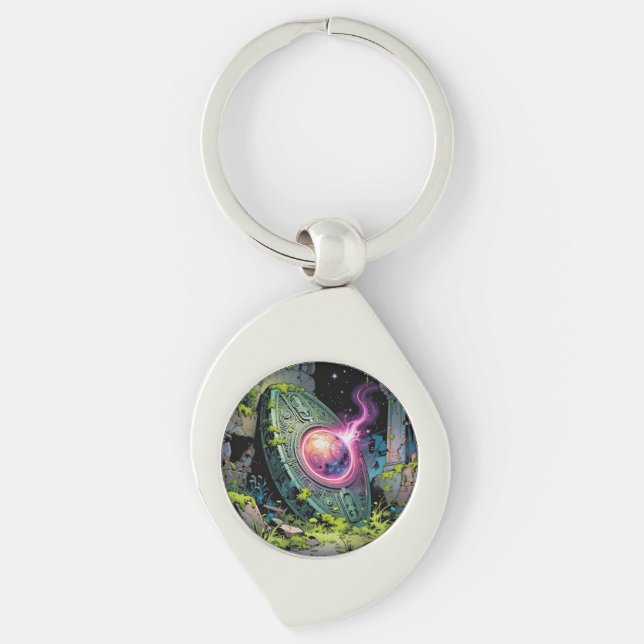 Star Trail - Journey Through the Universe Keychain (Front)