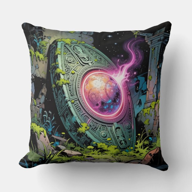 Star Trail - Journey Through the Universe Throw Pillow (Front)