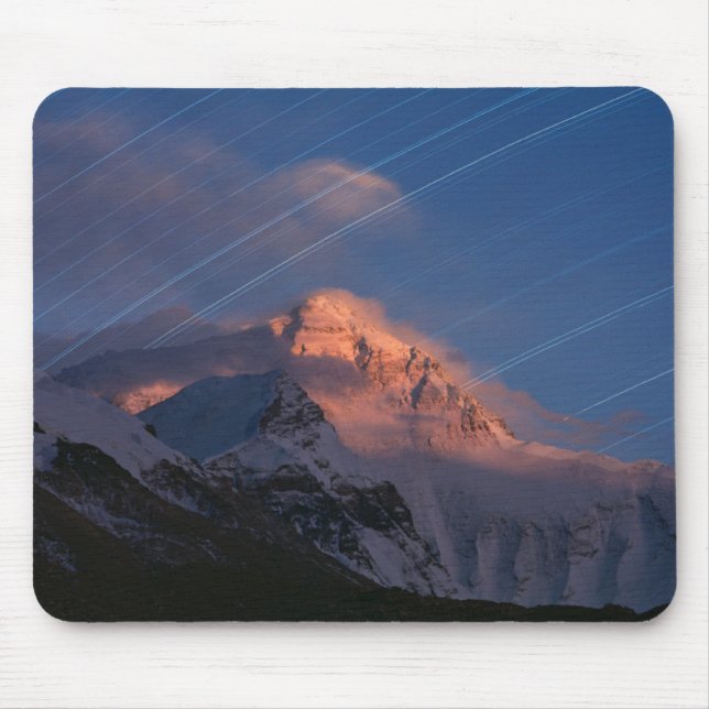 Star Trail | Mt. Everest Tibet, China Mouse Pad (Front)