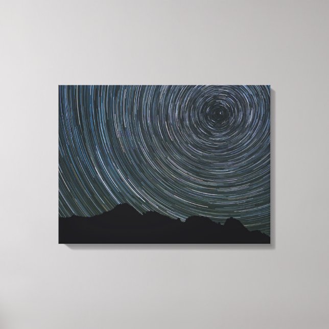 Star Trails Around Polaris | Ingalls Pass Canvas Print (Front)